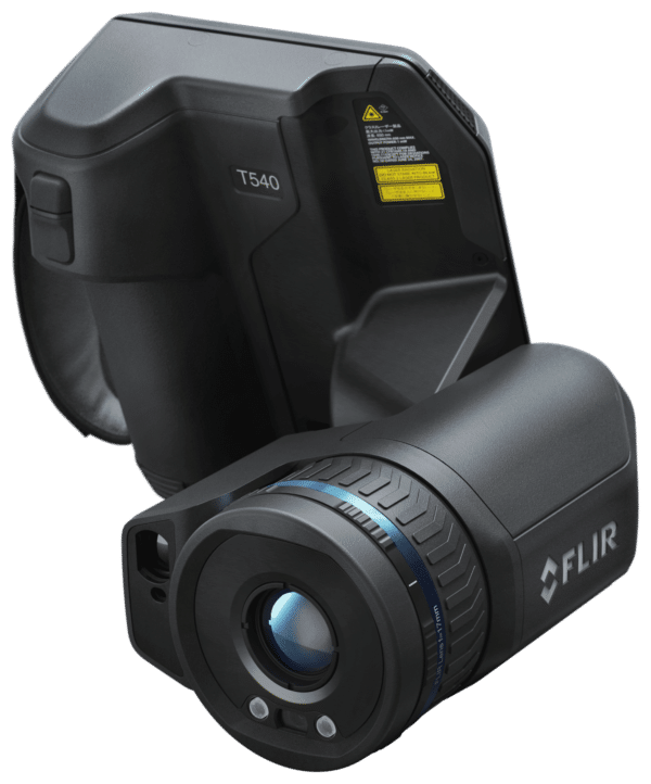 The FLIR T540 camera featuring infrared capabilities, showcased on a white background.
