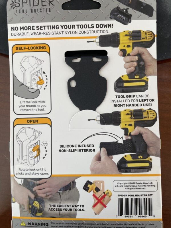 A package of a Spider Holster for infrared thermal imagers with a screwdriver included.
